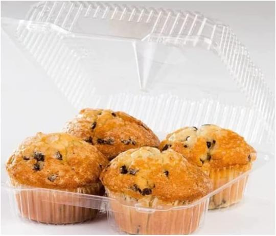 Cupcake-bærere |  Klare Jumbo Cupcake Store Muffin Beholder Kasser Engangs Plastik Kasser Holder 4 Jumbo Cupcake Muffins Hver – 11 Kasser Cupcake-bærere Cupcake-bærere