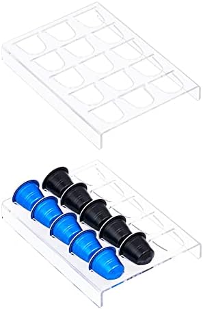 Kaffekapselholdere |  2-Pak Akryl Klar Kaffe Kapselholder Organizer Bakke, Kaffe Kapsel Organizer Til 15 Originale Kapsler, Bordplade Eller Skuffe Opbevaring Til Kontor, Hjem Eller Køkken – 30 Kapsler Kaffekapselholdere Kaffekapselholdere