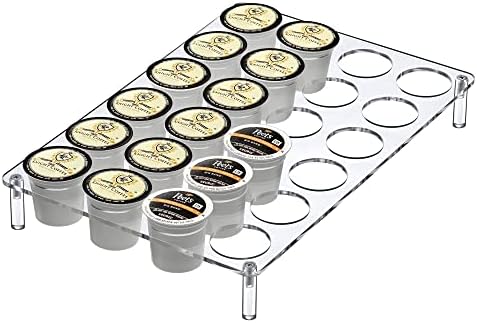 Kaffekapselholdere |  24-Slot Flad Akryl Kaffe Kapselholder, Stort Kapacitet Plast Kaffe Kapsel Opbevaring, BPA-Fri Og Brudsikker, Fantastisk Til Brug På Bordplade Eller I Skuffe, Op Til 24 Keurig K-Cups Kaffekapselholdere Kaffekapselholdere