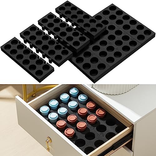 Kaffekapselholdere |  8 stk. Kaffepodholder Sort Kaffeskuffe Organizer Bakke til Køkken Kontor Hjem Opbevaring Organisation Holder 96 Kaffepods Passer til de fleste skuffestørrelser 32,0 x 10,5 x 2,8 cm Kaffekapselholdere Kaffekapselholdere