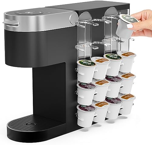 Kaffekapselholdere |  Acryl Kaffeekapselholder til K-Cup Kapsler, Praktisk til Kaffemaskiner, Pladsbesparende til Små Bordplader – Plads til 10 Kapsler, Nem Installation, Bred Kompatibilitet (2 Pak) Kaffekapselholdere Kaffekapselholdere