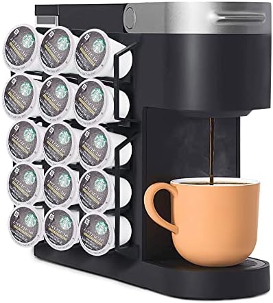 Kaffekapselholdere |  Kaffekapselholder til Keurig K-Cup kapsler, sidemonteret K-Cup kapselopbevaringsstativ, perfekt til små borde (sort, 3-pak til 15 K-kopper) Kaffekapselholdere Kaffekapselholdere