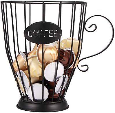 Kaffekapselholdere |  Kaffepodholder Metal Basket, Stor Kapacitet K Cup Holder Kaffepodkurv til Nespresso Pods, Kaffebar Bordplade Dekor, Køkken Rustfrit Stål Frugtkurv Kaffekapselholdere Kaffekapselholdere