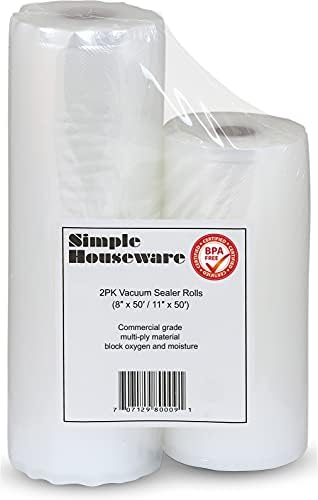 Sirup- og honningdispensere |  Vakuumforseglede poser til mad Sous Vide rulle, 2-pak (11″ X 50′ og 8” X 50′, i alt 100 fod) Sirup- og honningdispensere Sirup- og honningdispensere