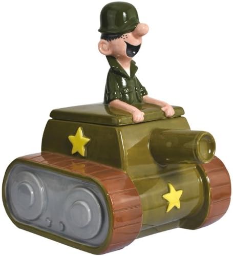 Småkagekrukker |  Beetle Bailey I Tank Keramisk Småkagekrukke, 1,75 Tommer Småkagekrukker Småkagekrukker